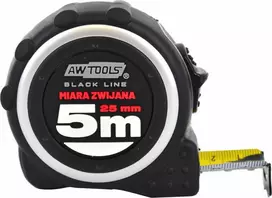 AW-Tools AWTOOLS RULETĖ DVIPUSĖ 5m x 25mm ABS TPR 1-STOP