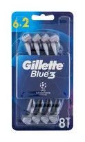 Gillette Blue3 Razor, 8 pc