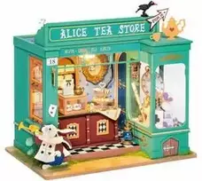 Robotime Mini namas 3D konstruktorius Alice's Tea Store
