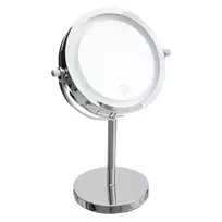 5five Simply Smart Kosmetinis veidrodis su LED apšvietimu, apvalus, ant metalinio pagrindo