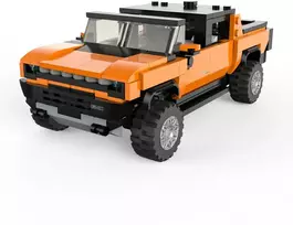 RASTAR 1:30 surenkamas automodelis Hummer EV, asort., oranžinis/geltonas, 454 dalys, 93700