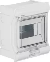 Hager Polo VE106SN Modulinis skirstomasis skydas 1x6, montuojamas ant paviršiaus, atsparus UV spinduliams IP65 Vector VE106SN