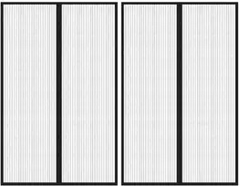 Tinkleliai nuo vabzdžių durims, 2vnt., juodi, 220x130cm