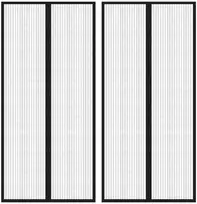 Tinkleliai nuo vabzdžių durims, 2vnt., juodi, 220x110cm
