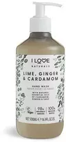 „I Love Naturals Collection“ valomasis skystas muilas rankoms su laimu, imbierais ir kardamonu, 500 ml