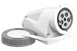 Polam Nakło Fiksuotas lizdas 32A 3P + N + Z IP67 izoliuotas 220 / 380V 2646 -137