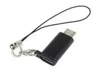 „PremiumCord“ adapteris USB-C jungties lizdas – USB 2.0 Micro-B/male, juoda su pakabinimo kilpa