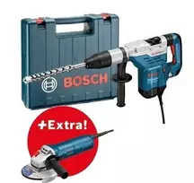 Bosch atskėlimo plaktukas GBH 5-40 DCE lagamine + kampinis šlifuoklis GWS 9-125