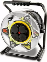 KEL Rankinis minkštiklis HAEVY LINE 20m H05RR-F 3x2.5 4xGS / + terminis / 16A IP44 juodas