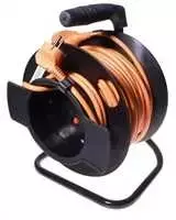 PREMIUMCORD Prailginimo laidas 230V būgnas 25m, juodas