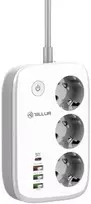 Tellur išmanusis WiFi maitinimo blokas, 3 lizdai, PD30W, QC18W, baltas