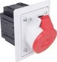 PCE Kištukinis lizdas su aliuminio 32A 5P 400V / 80x97 / pilku IP44 TWIST 425- 6pkg