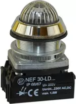 Promet Signalinė lemputė 30mm 24 - 230V AC / DC IP56 raudonai žalia (W0-LDU1-NED30LDS CZ)