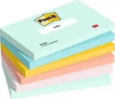 „Post-It“ 3M „Post-it®“ lipnūs lapeliai, PAPLŪDYS, 76 x 127 mm, 6 x 100 kortelės.