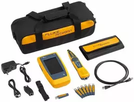 Fluke Networks „Fluke LIQ-KIT“ tinklo kabelio testeris, PoE testeris, pilkas, geltonas