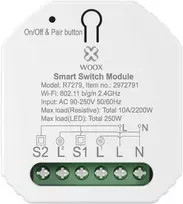 Išmanusis Wi-Fi jungiklis, 2 kanalų, 230V 2300W max., TUYA, WOOX