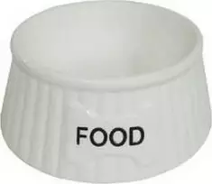 Yarro International Yarro Ceramic Bowl Šunims Maistas Baltas 15,5x6 cm