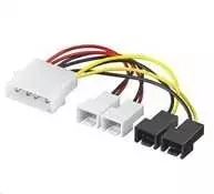 PREMIUMCORD maitinimo laidas FAN 5,25"-2x 12V, 2x 5V TX 3pin