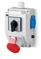 Elektro-Plast Montavimo komplektas su 16A 5P+2P+Z lizdu RS-Z 0-1 red (6272-00)