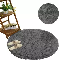 Strado Šaggy apvalus kilimas Strado 100x100 GreyNight (Tamsiai pilka) universalus