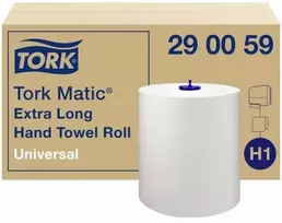 Popieriniai rankšluosčiai Tork Soft Universal H1 (290059), 1sluoksnis, baltos spalvos, 280m, 1142 lapeliai