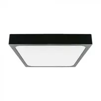 Sieninis šviestuvas V-tac 24W LED paviršinis šviestuvas, juodas, 4000K, IP44, su judesio davikliu
