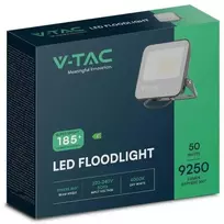 V-tac 50W LED prožektorius, juodu korpusu, 6500K