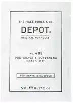 „Depot 400 Shave Specifications No. 403“ minkštinamasis aliejus prieš skutimąsi su šviežiais juodaisiais pipirais, 5 ml