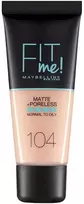 Maybelline Fit Me Matte + Poreless Liquid Foundation 104 Soft Ivory, 30 ml
