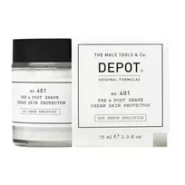 „Depot 400 Shave Specifications No. 401“ raminamasis kremas prieš ir po skutimosi, 75 ml
