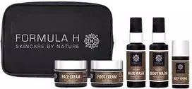 Hugo Boss Jo Malone Set Formula H: Real Men, Hydrating, Foot Kremas, 10 ml + Real Men, Hydrating, Hand Kremas, 10 ml + Real Men, Hair Šampūnas, For Cleansing, 50 ml + Real Men, Cleansing, Kūno prausiklis, 50 ml + Real Men, Anti-Wrinkle, Se