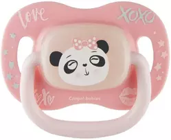 CANPOL BABIES silikoninis simetriškas čiulptukas, 0-6M, iliustracija: Miela panda
