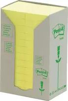 3M Post-it Organiniai lipdukai POST-IT (653-1T), 38x51mm, 24x100 kortelės, geltona
