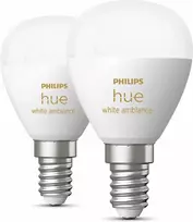 „Philips Hue Baltas Ambiance“ sferos dviguba pakuotė, E14, 470 lm