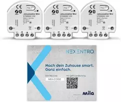 Ecost prekė po grąžinimo Nexentro 57008099 iš 3 Zigbee 3.0 ritininių užraktų jungiklio su diegimo ku (Atnaujinta)
