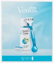 Venus Smooth Skustuvas + 1 Skustuvo Galvutės + Gillette Satin Care Skutimosi Želė