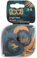 LOVI 22/902 Dinaminis silikoninis čiulptukas 3-6m 2vnt Jungle Vibes Boy