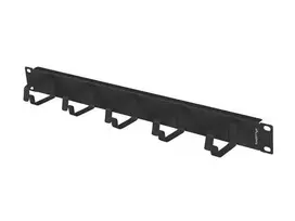 Lanberg Cable Organizer 19" 1U su 5 metaliniais B tipo laikikliais juoda