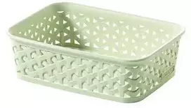 Plastikinė dėžė My Style Rattan A6 Curver 6x19.8x14.2cm kreminės spalvos