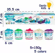 Genio kids išmanusis smėlis rinkinys 5 spalvos, 750 g
