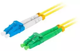 FIBER OPTIC PATCHCORD SM LC/APC-LC/UPC DUPLEX 3.0MM LSZH G657A1 0.5M Geltonas LANBERG