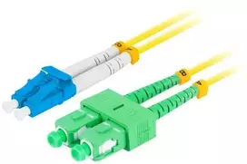 Lanberg FO-LUSA-SD11-0010-YE PATCHCORD ŚWIATŁOWODOWY SM LC/UPC-SC/APC