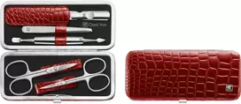 Zwilling komplektas do manicure - raudona etui, 5 dalys