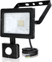LED lempa su judesio jutikliu 10W 4000K 187880 (juodos spalvos)