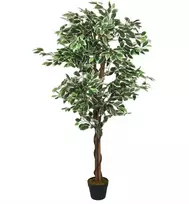 Dirbtinis fikusas, žalios spalvos, 120 cm, 630 lapai