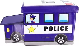 „Pouf“ žaislų konteineris - policijos automobilis