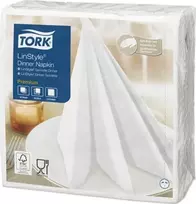 Servetėlės TORK Linstyle, 1 sl., 50 vnt., 39 x 39 cm, baltos spalvos
