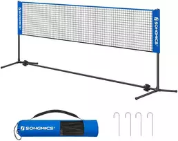 Songmics Badmintono tinklas 3 m mėlynos spalvos