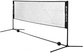 Songmics Juodos spalvos nešiojamasis badmintono tinklas