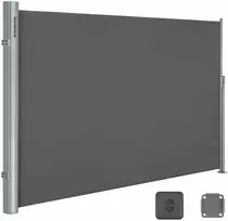 Songmics Šoninė markizė 160 x 350 cm antracito spalvos